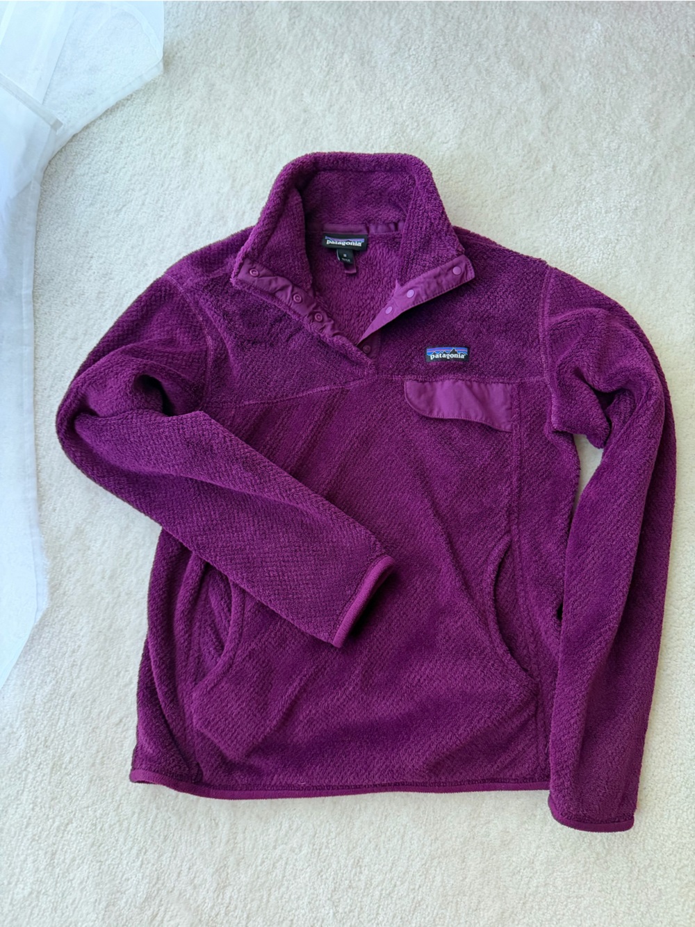 Patagonia Polartec Thermal Pro Purple Snap-Front Fleece Pullover